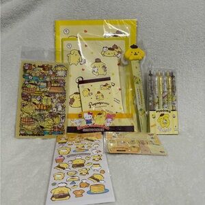 Sanrio Pompompurin Bundle #2 Stationery Set with Stickers, Pens, etc